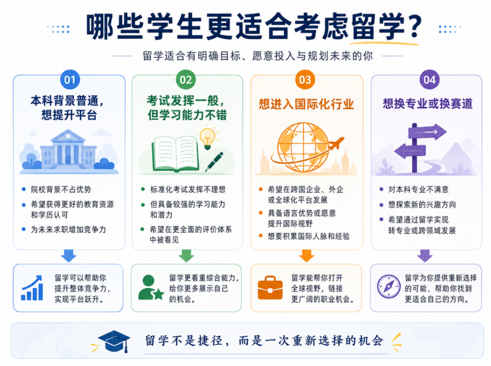 哪些学生更适合考虑出国留学?