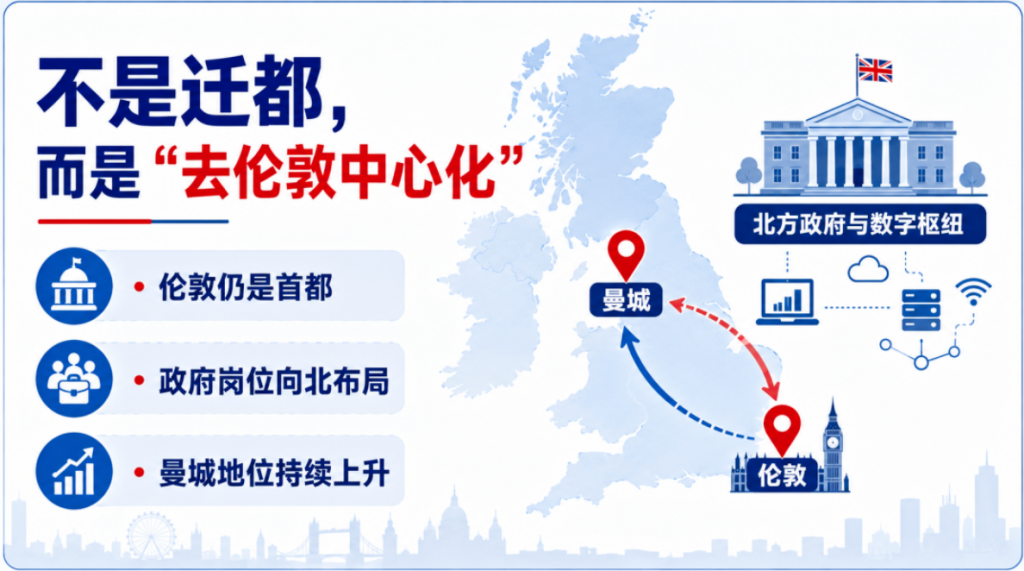 先说清楚:英国不是迁都,而是在“去伦敦中心化”
