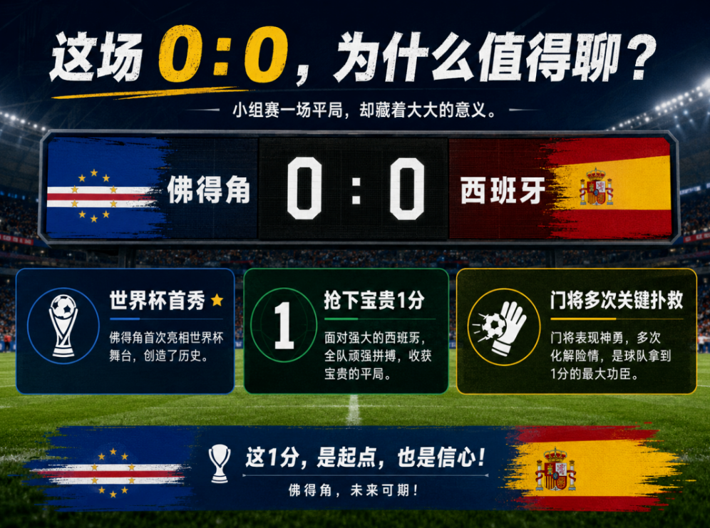佛得角 0：0逼平西班牙，普通背景学生也能逆袭名校