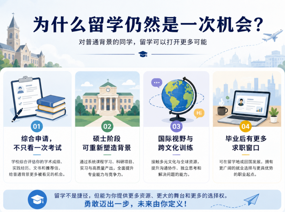 当前留学环境,对普通学生并不是没有机会